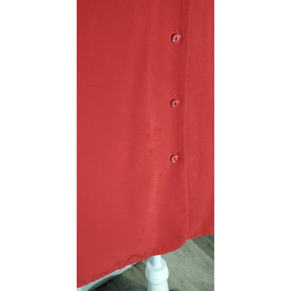 LIZ BAKER BLOUSE RED SHORT SLEEVE POLYESTER SIZE 24W(3X) - Picture 8 of 9